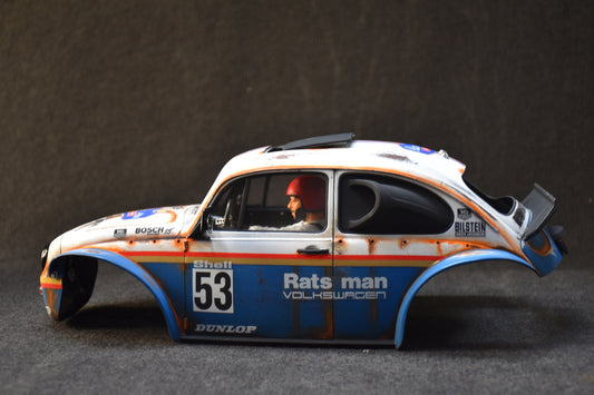 Tamiya Sand Scorcher 1/10 Custom Painted Body – Finished with Driver Figure (RATS MAN)