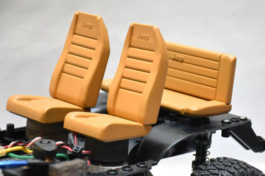 Seats Set (FRONT & REAR) for Tamiya CC-01 Jeep Wrangler YJ 1/10 Body – Custom Resin Part (by Bolim RC Customs)