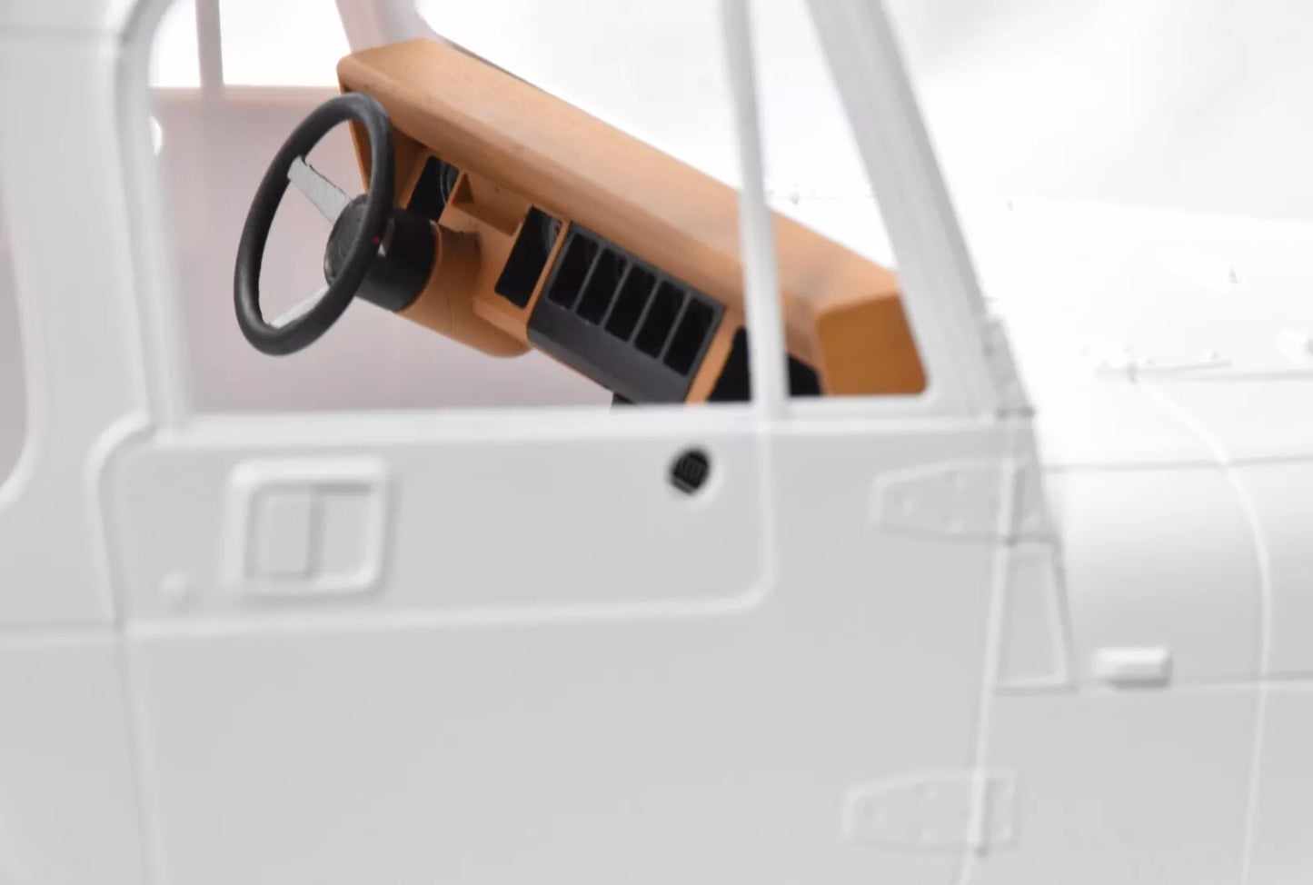 Tamiya WRANGLER 1/10 Dashboard with Steering Wheel – Custom Resin Part (by Bolim RC Customs)