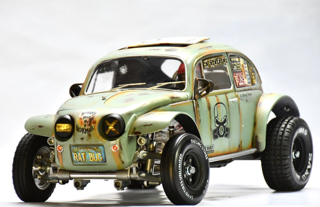 Tamiya Sand Scorcher 1/10 Custom Painted Body – Finished with Driver Figure (RAT BUG) - BOLIM RC CUSTOMS
