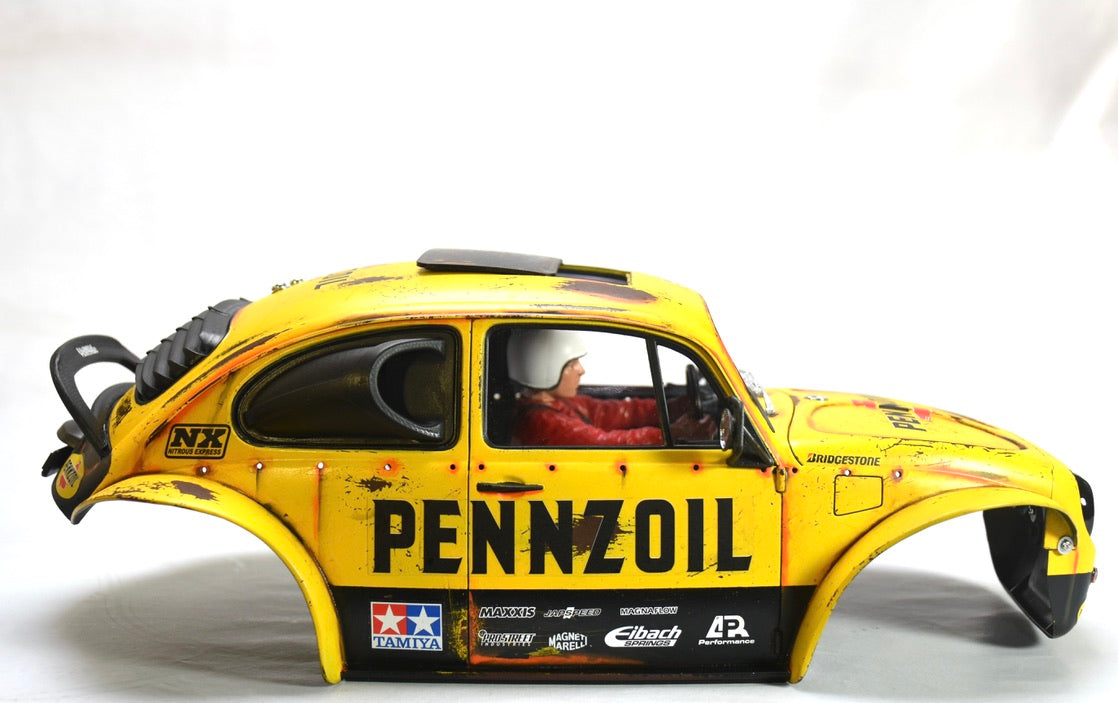 Tamiya Sand Scorcher 1/10 Custom Painted Body – Finished with Driver Figure (PENNSWAGEN)