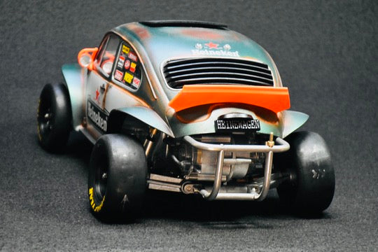 Tamiya Sand Scorcher 1/10 Custom Painted Body – Finished with Driver Figure (HEINEWAGEN)