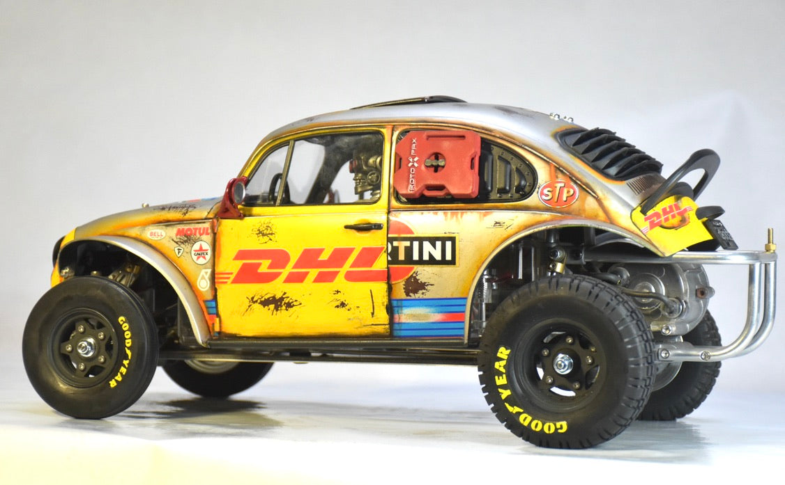 Tamiya Sand Scorcher 1/10 Custom Painted Body – Finished with Driver Figure (DESOLATE)