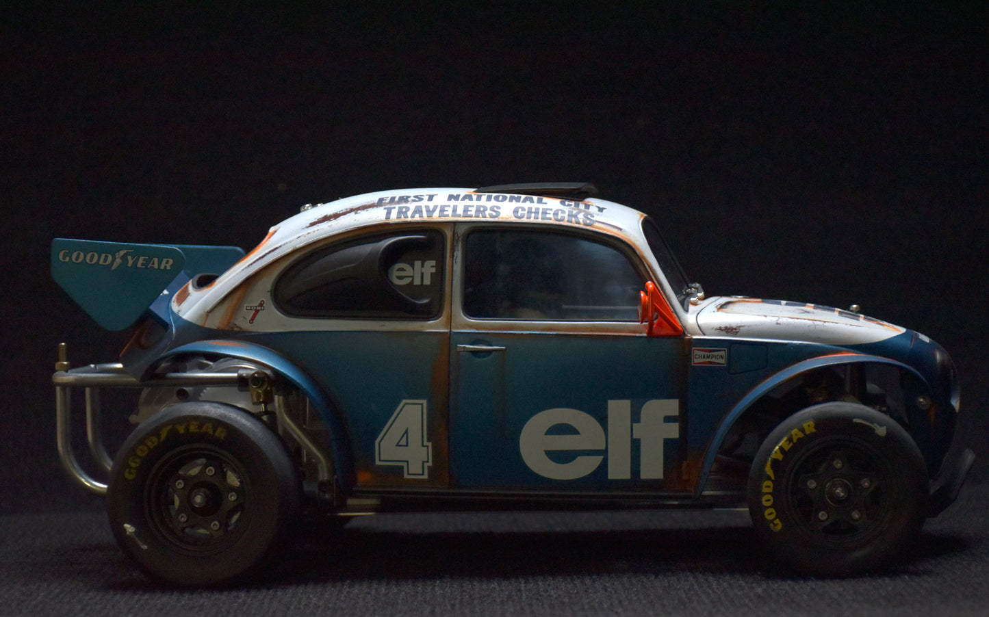 Tamiya Sand Scorcher 1/10 Custom Painted Body – Finished with Driver Figure (Tyrrell p34 tribute)