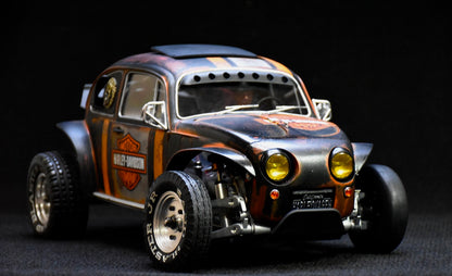 Tamiya Sand Scorcher 1/10 Custom Painted Body – Finished with Driver Figure (HARLEYWAGEN)