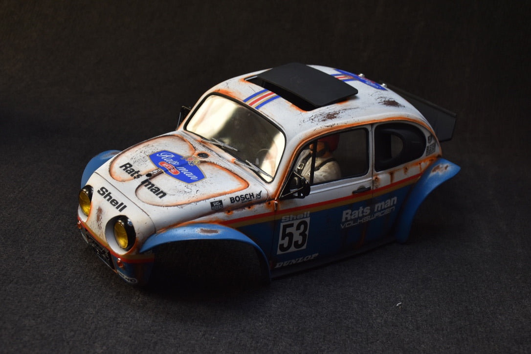 Tamiya Sand Scorcher 1/10 Custom Painted Body – Finished with Driver Figure (RATS MAN)