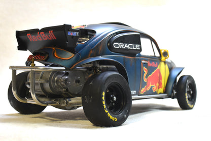 Tamiya Sand Scorcher 1/10 Custom Painted Body – Finished with Driver Figure (RED BUG) RED BULL LIVERY
