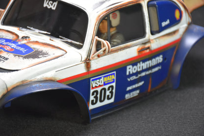 Tamiya BLITZER BEETLE 1/10 Custom Painted Body – Finished with Driver Figure (DAKAR ROTHMANS)