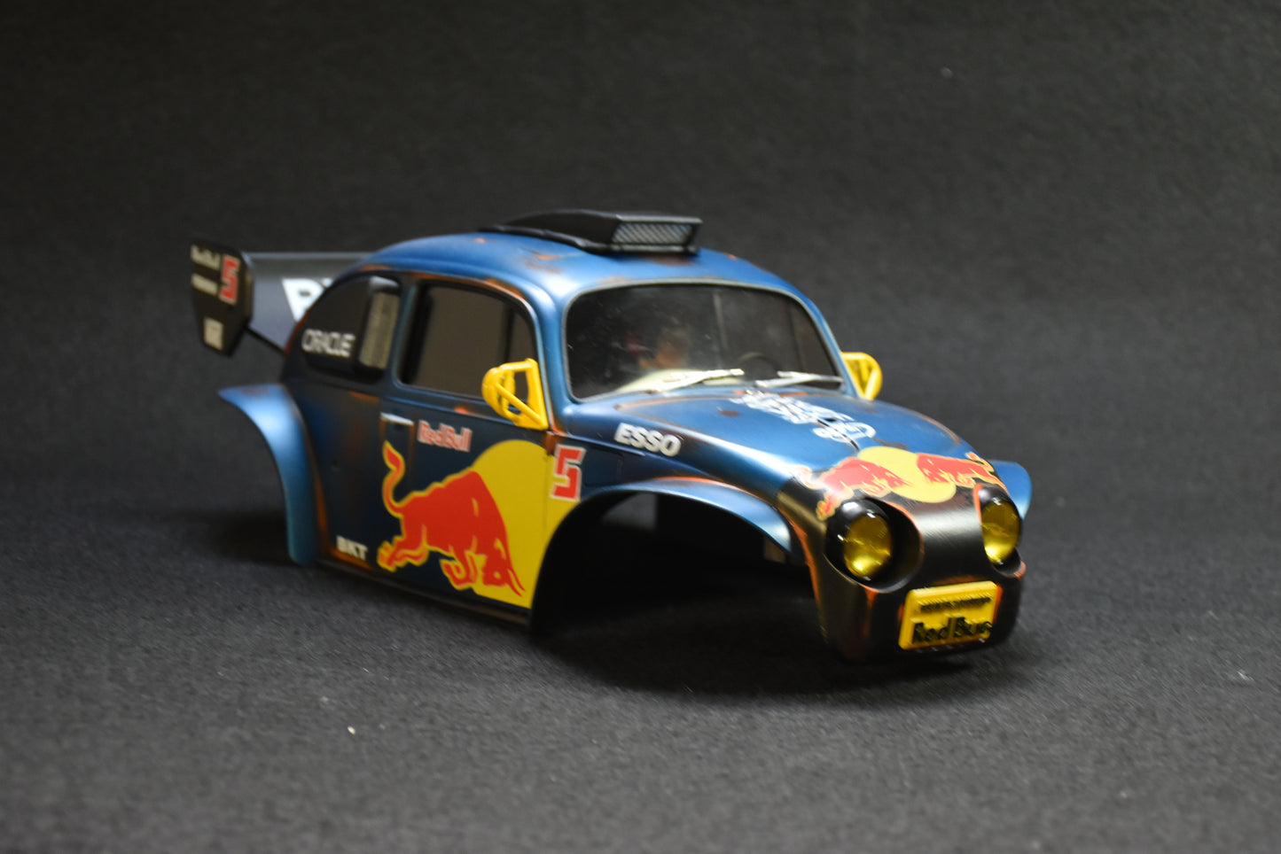 Tamiya BLITZER BEETLE 1/10 Custom Painted Body – Finished with Driver Figure (RED BULL LIVERY)