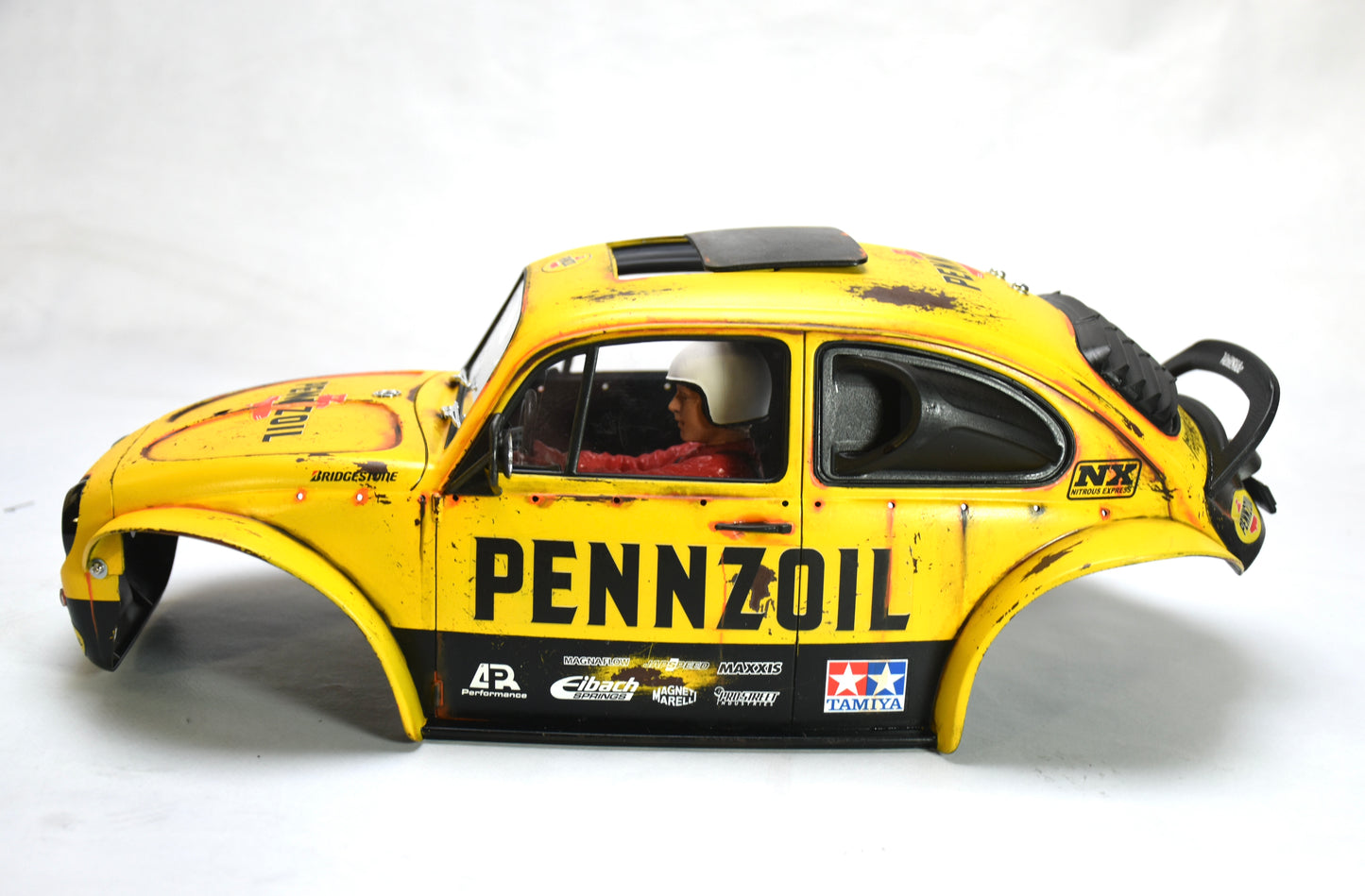 Tamiya Sand Scorcher 1/10 Custom Painted Body – Finished with Driver Figure (PENNSWAGEN)