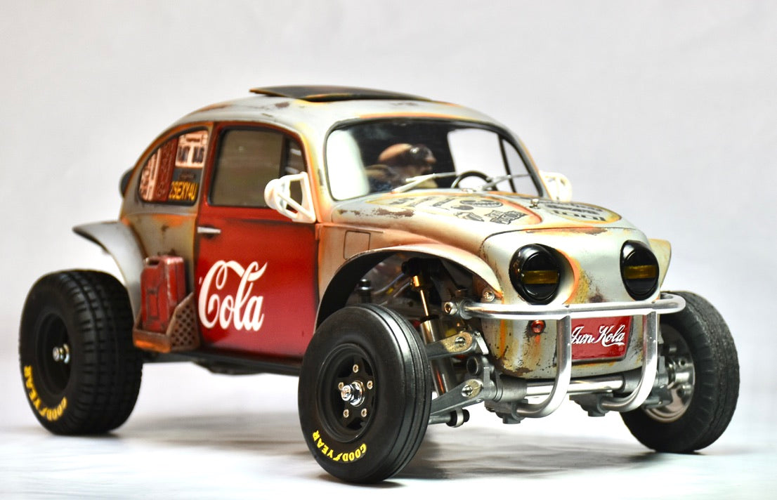 Tamiya Sand Scorcher 1/10 Custom Painted Body – Finished with Driver Figure (JUNKOLA)