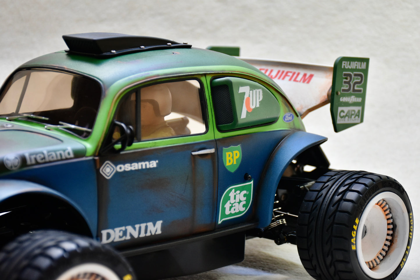 WAGUP  - Custom-Built Tamiya Blitzer Beetle – 1/10 RC Buggy (7UP LIVERY)