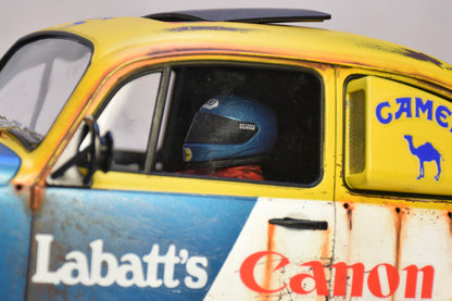 Carrosserie personnalisée peinte Tamiya Sand Scorcher 1/10 – Finition avec figurine de pilote (BUGANON)