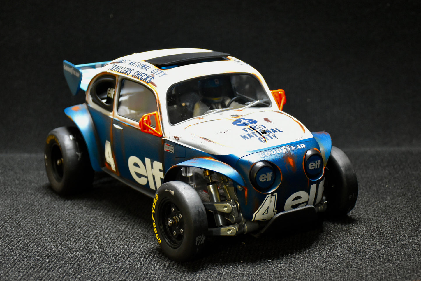 Tamiya Sand Scorcher 1/10 Custom Painted Body – Finished with Driver Figure (Tyrrell p34 tribute)