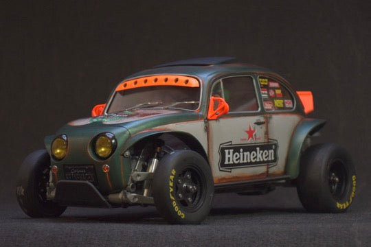Tamiya Sand Scorcher 1/10 Custom Painted Body – Finished with Driver Figure (HEINEWAGEN)