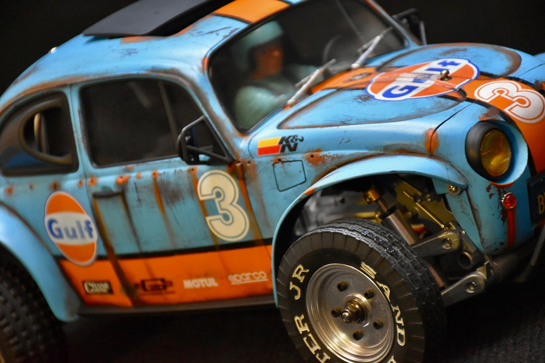 Tamiya Sand Scorcher 1/10 Custom Painted Body – Finished with Driver Figure (BUGULF)