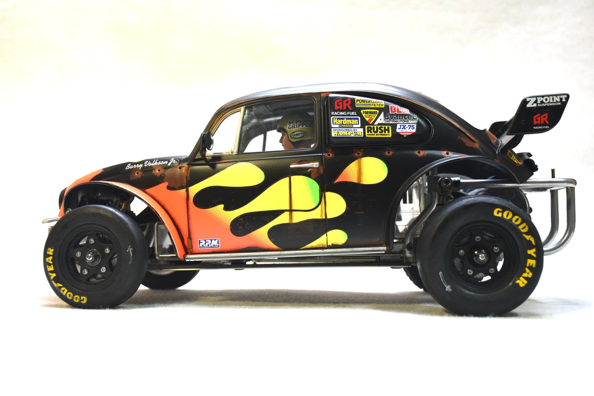 Tamiya Sand Scorcher 1/10 Custom Painted Body – Finished with Driver Figure (SCORTZER) - BOLIM RC CUSTOMS