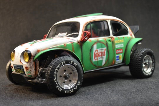 Tamiya Sand Scorcher 1/10 Custom Painted Body – Finished with Driver Figure (CASBUG)