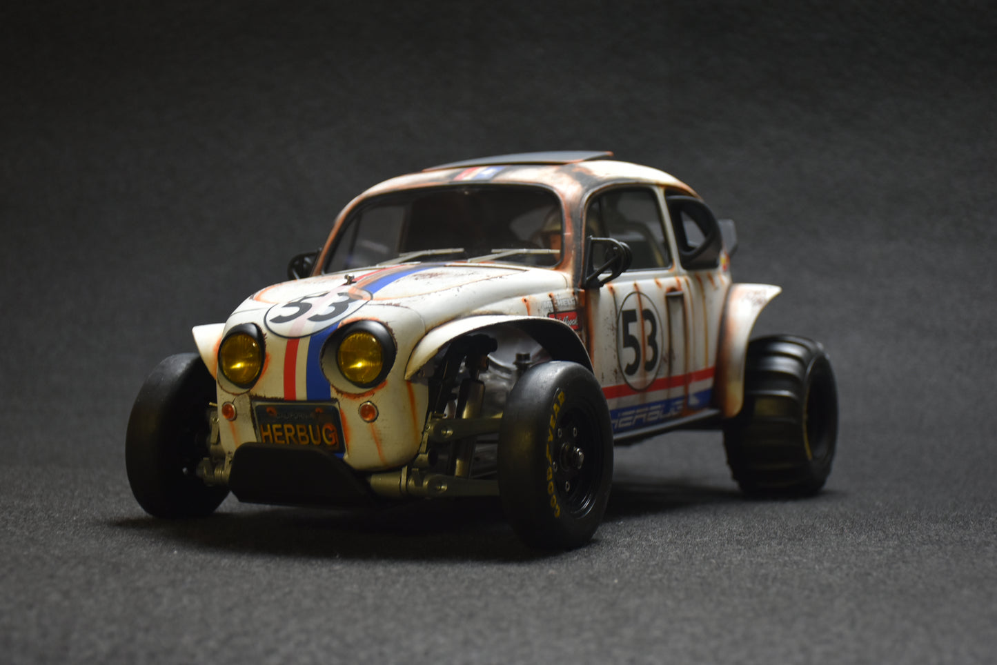 HERBUG - Tamiya Sand Scorcher 1/10 Custom Painted Body – Finished with Driver Figure