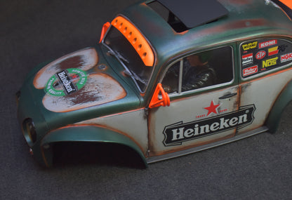 Tamiya Sand Scorcher 1/10 Custom Painted Body – Finished with Driver Figure (HEINEWAGEN)