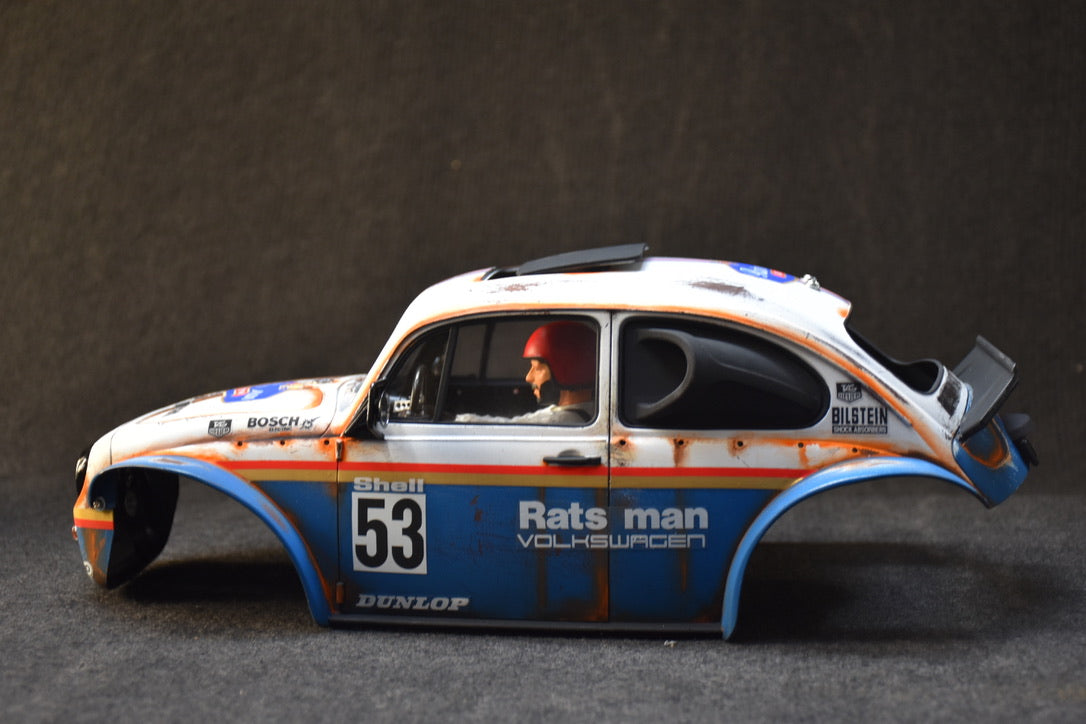 Tamiya Sand Scorcher 1/10 Custom Painted Body – Finished with Driver Figure (RATS MAN)