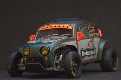 Tamiya Sand Scorcher 1/10 Custom Painted Body – Finished with Driver Figure (HEINEWAGEN)