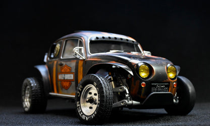 Tamiya Sand Scorcher 1/10 Custom Painted Body – Finished with Driver Figure (HARLEYWAGEN)