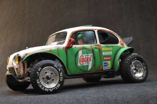 Tamiya Sand Scorcher 1/10 Custom Painted Body – Finished with Driver Figure (CASBUG)