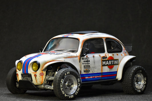 Tamiya Sand Scorcher 1/10 Custom Painted Body – Finished with Driver Figure (BUGTINI)