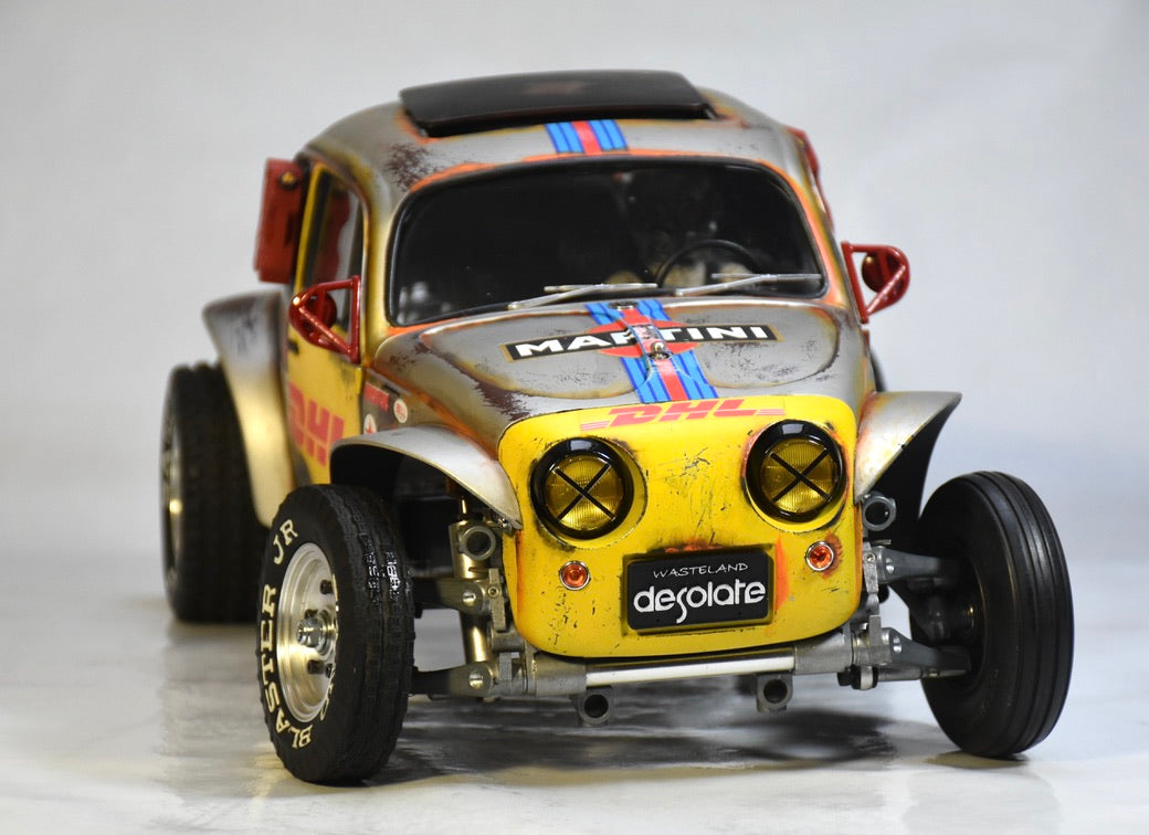 Tamiya Sand Scorcher 1/10 Custom Painted Body – Finished with Driver Figure (DESOLATE)