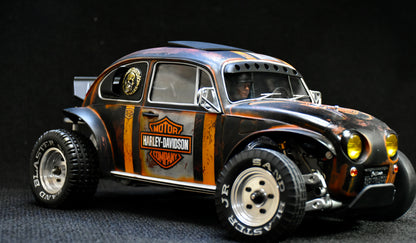 Tamiya Sand Scorcher 1/10 Custom Painted Body – Finished with Driver Figure (HARLEYWAGEN)