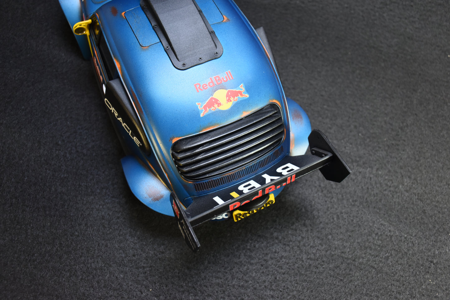 Tamiya BLITZER BEETLE 1/10 Custom Painted Body – Finished with Driver Figure (RED BULL LIVERY)