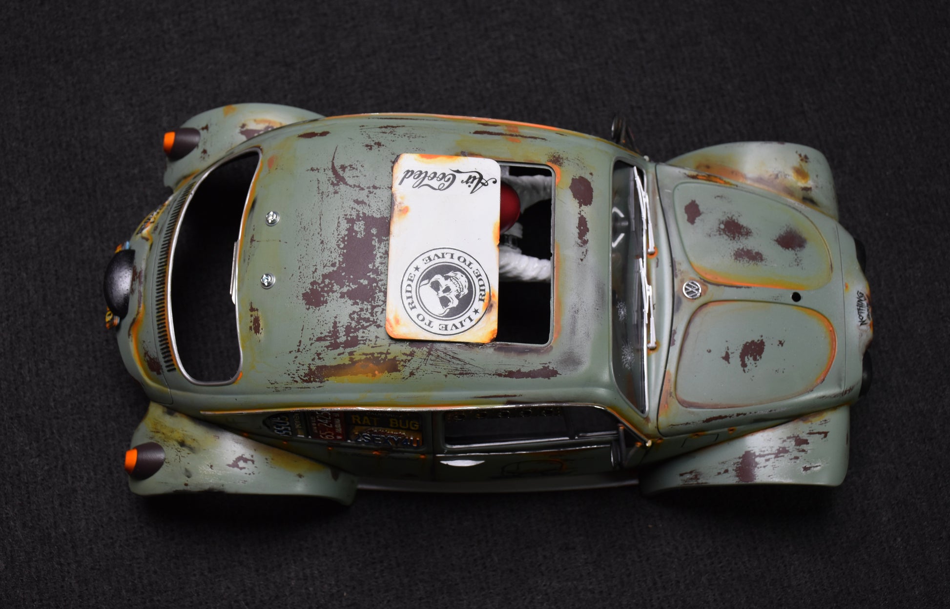 Tamiya Sand Scorcher 1/10 Custom Painted Body – Finished with Driver Figure (RAT BUG) - BOLIM RC CUSTOMS