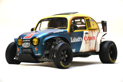 Carrosserie personnalisée peinte Tamiya Sand Scorcher 1/10 – Finition avec figurine de pilote (BUGANON)