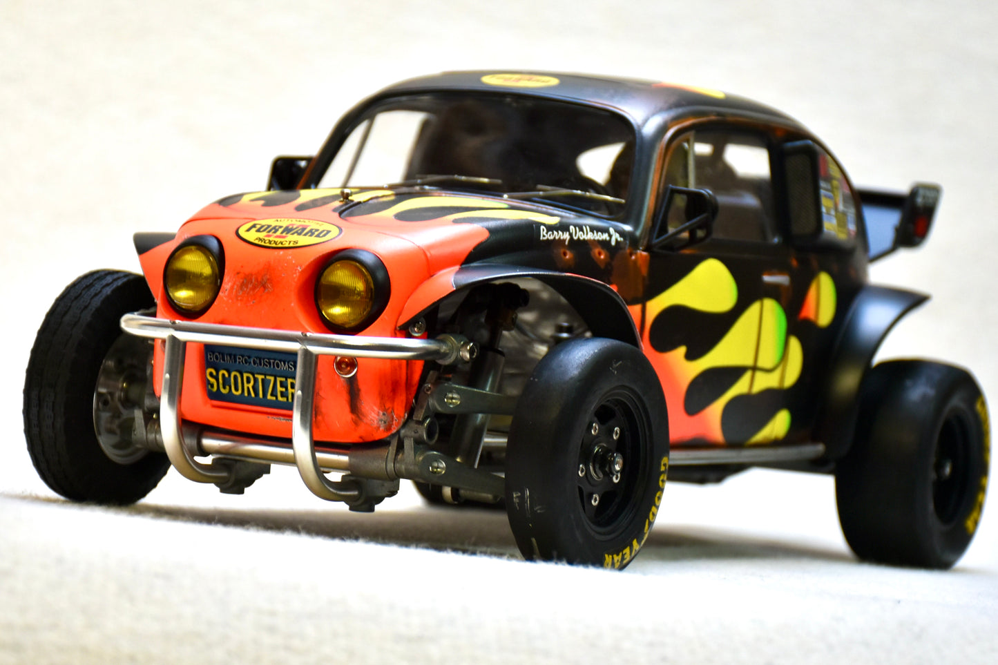 Tamiya Sand Scorcher 1/10 Custom Painted Body – Finished with Driver Figure (SCORTZER) - BOLIM RC CUSTOMS