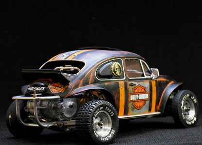 Tamiya Sand Scorcher 1/10 Custom Painted Body – Finished with Driver Figure (HARLEYWAGEN)