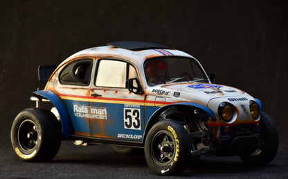 Tamiya Sand Scorcher 1/10 Custom Painted Body – Finished with Driver Figure (RATS MAN)