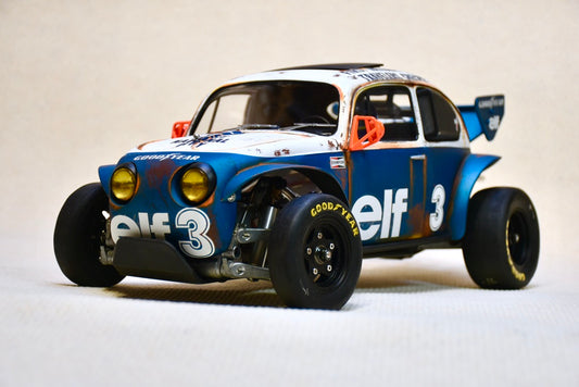 Tamiya Sand Scorcher 1/10 Custom Painted Body – Finished with Driver Figure (Tyrrell p34 tribute)