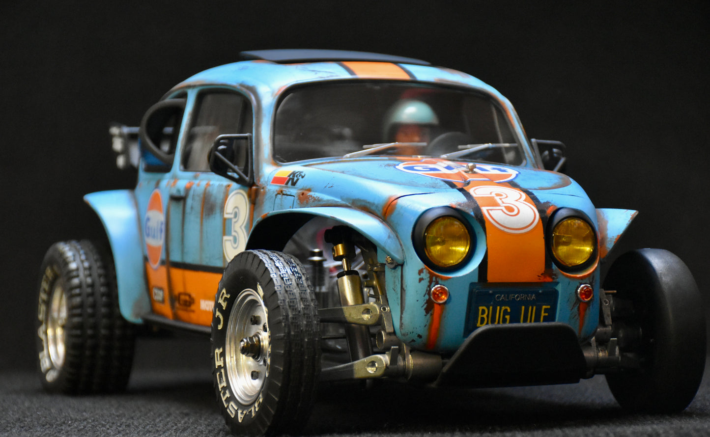 Tamiya Sand Scorcher 1/10 Custom Painted Body – Finished with Driver Figure (BUGULF)