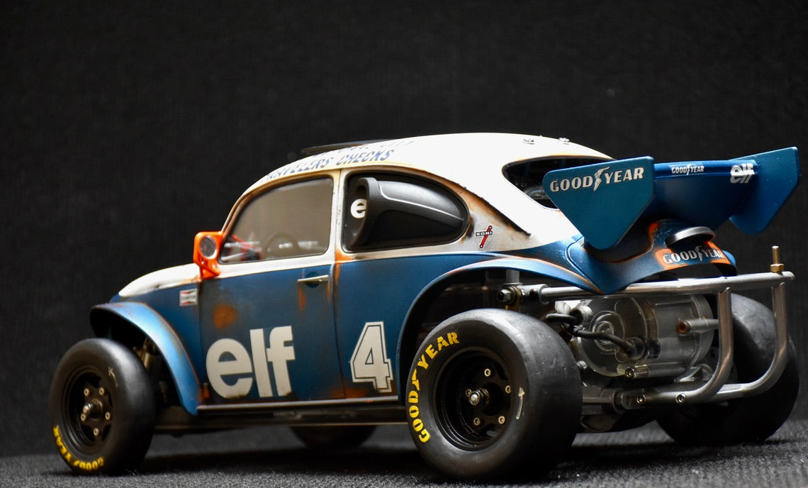 Tamiya Sand Scorcher 1/10 Custom Painted Body – Finished with Driver Figure (Tyrrell p34 tribute)