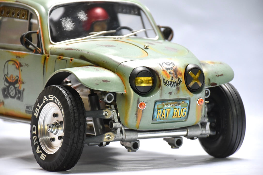 Tamiya Sand Scorcher 1/10 Custom Painted Body – Finished with Driver Figure (RAT BUG) - BOLIM RC CUSTOMS