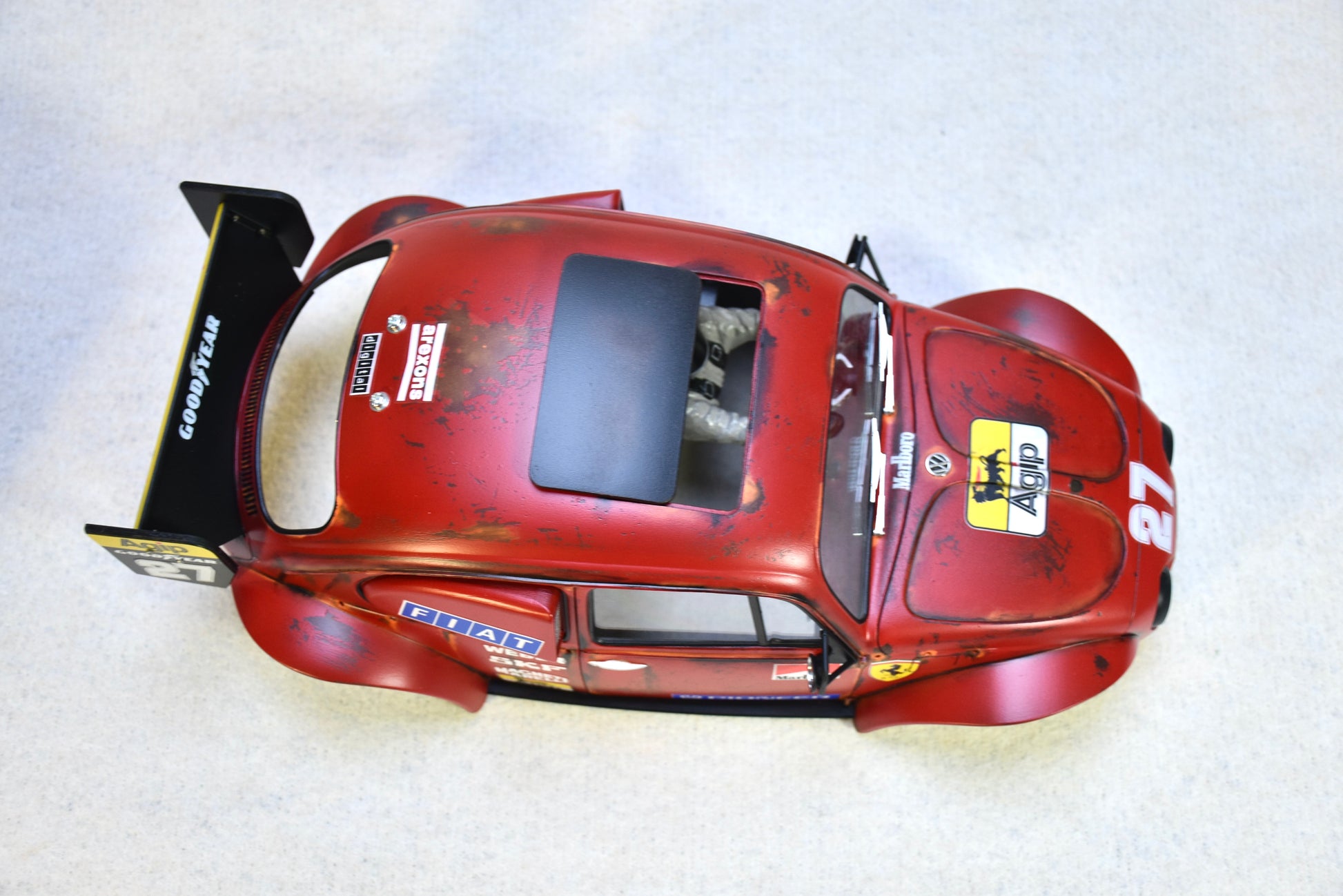 Tamiya Sand Scorcher 1/10 Custom Painted Body – Finished with Driver Figure (Ferragen2) - BOLIM RC CUSTOMS