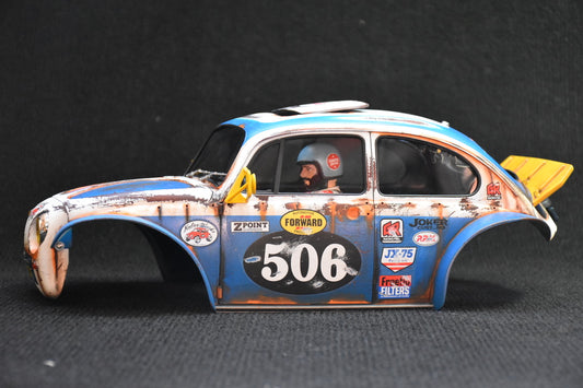 Tamiya Sand Scorcher 1/10 Custom Painted Body – Finished with Driver Figure (BOXRAT)