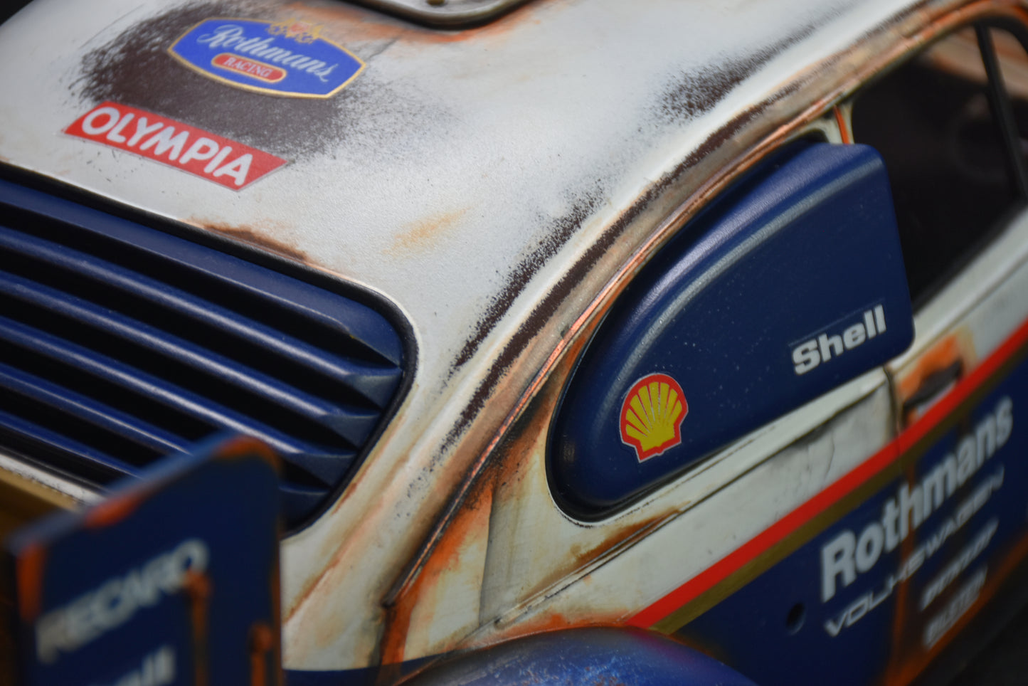 Tamiya BLITZER BEETLE 1/10 Custom Painted Body – Finished with Driver Figure (DAKAR ROTHMANS)