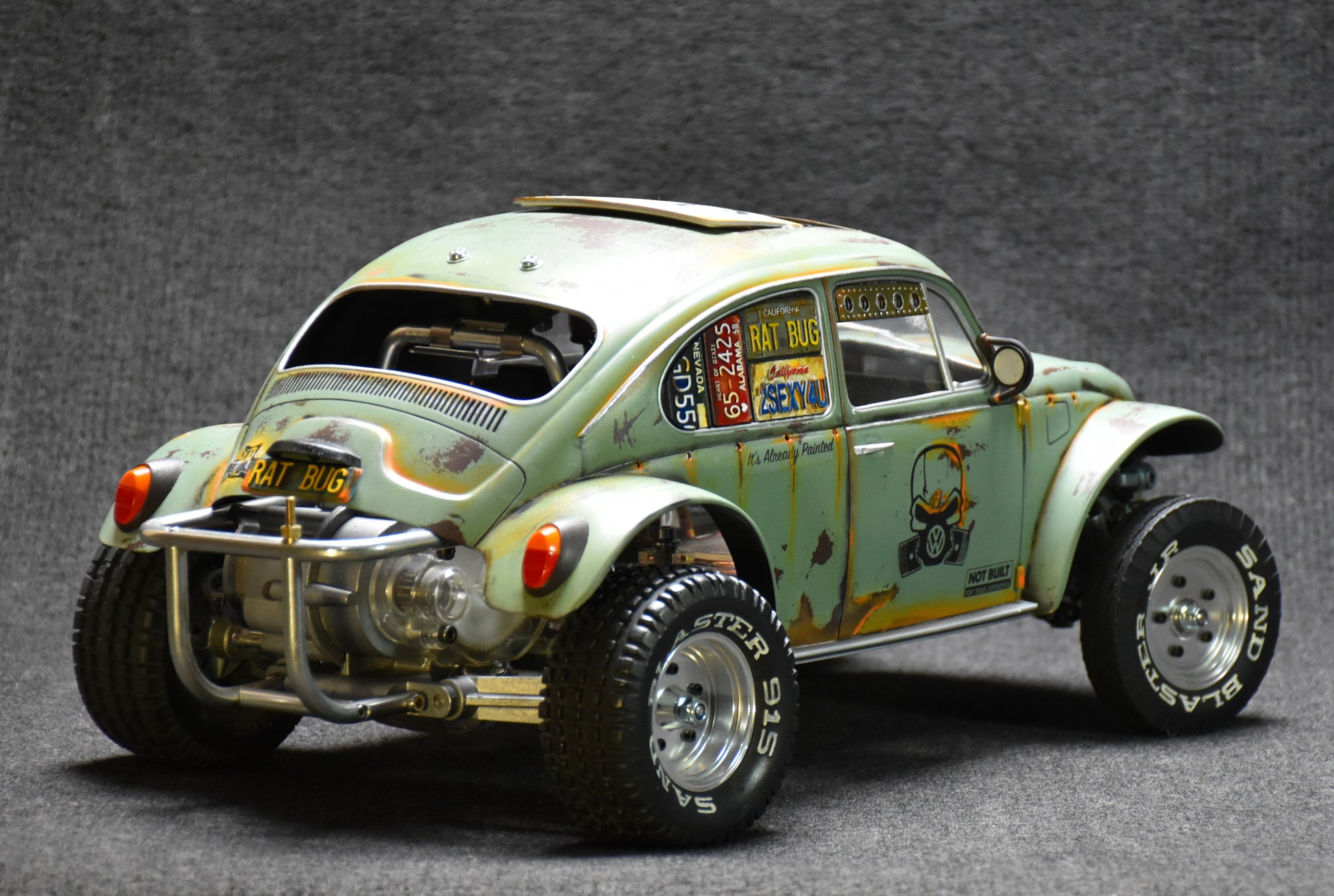 Tamiya Sand Scorcher 1/10 Custom Painted Body – Finished with Driver Figure (RAT BUG) - BOLIM RC CUSTOMS