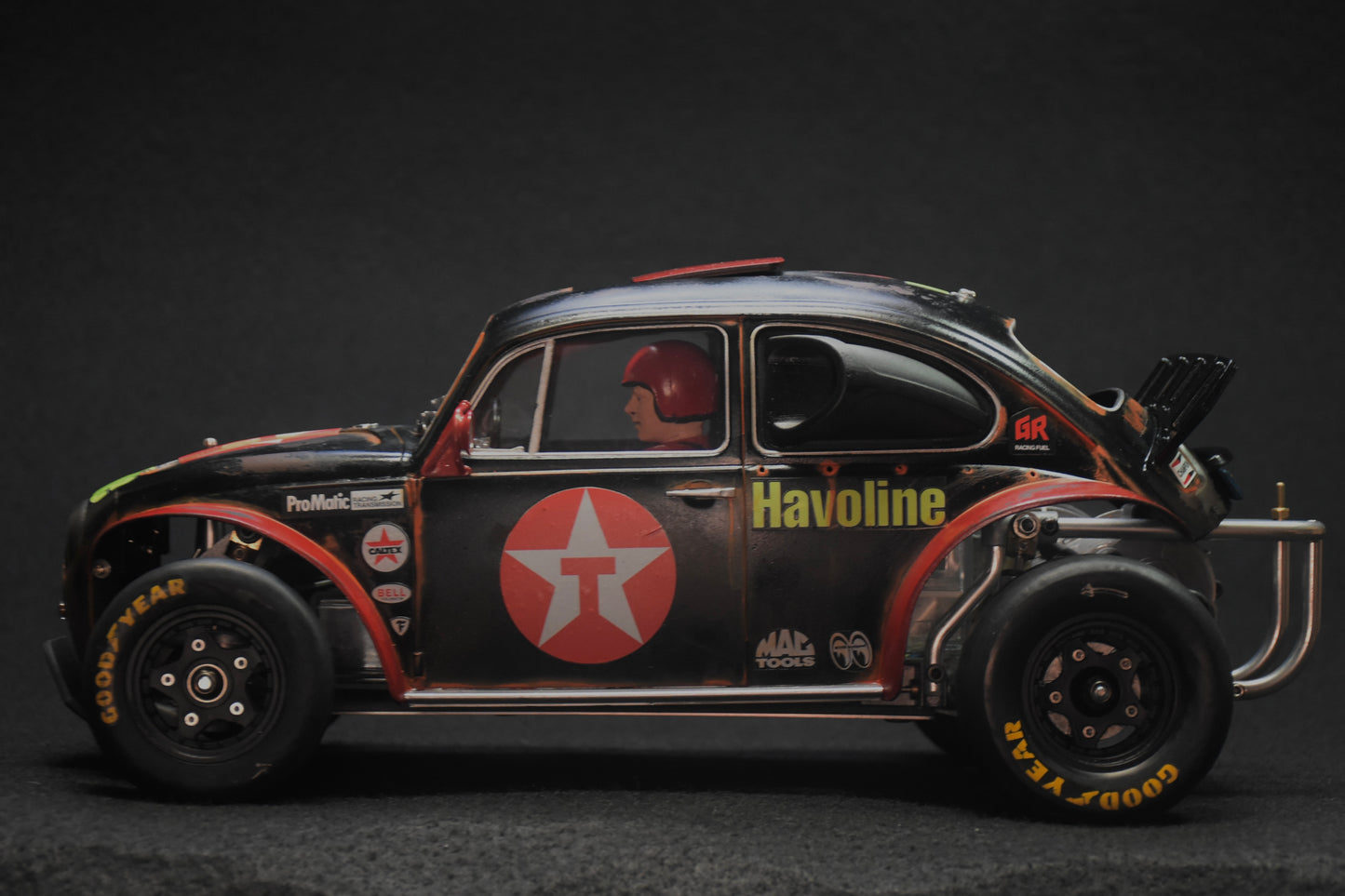 Tamiya Sand Scorcher 1/10 Custom Painted Body – Finished with Driver Figure (BUGXACO)