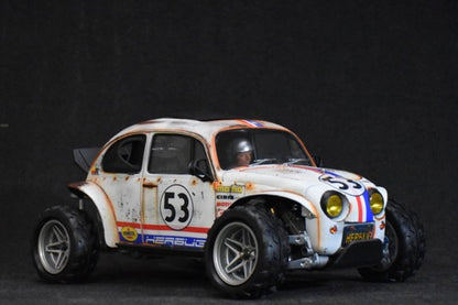 Tamiya Sand Scorcher 1/10 Custom Painted Body – Finished with Driver Figure (HERBUG) - (Minor Sticker Imperfection)