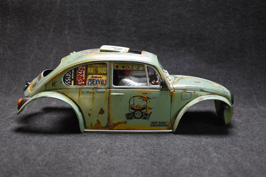 Tamiya Sand Scorcher 1/10 Custom Painted Body – Finished with Driver Figure (RAT BUG) - BOLIM RC CUSTOMS