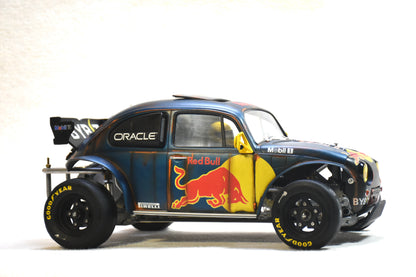 Tamiya Sand Scorcher 1/10 Custom Painted Body – Finished with Driver Figure (RED BUG) RED BULL LIVERY