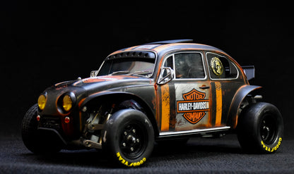 Tamiya Sand Scorcher 1/10 Custom Painted Body – Finished with Driver Figure (HARLEYWAGEN)